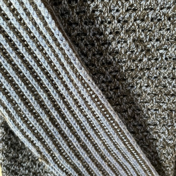 Toad&Co Blue and Grey 100% Merino Wool Mock Turtleneck Sweater W Size SM - Picture 5 of 5